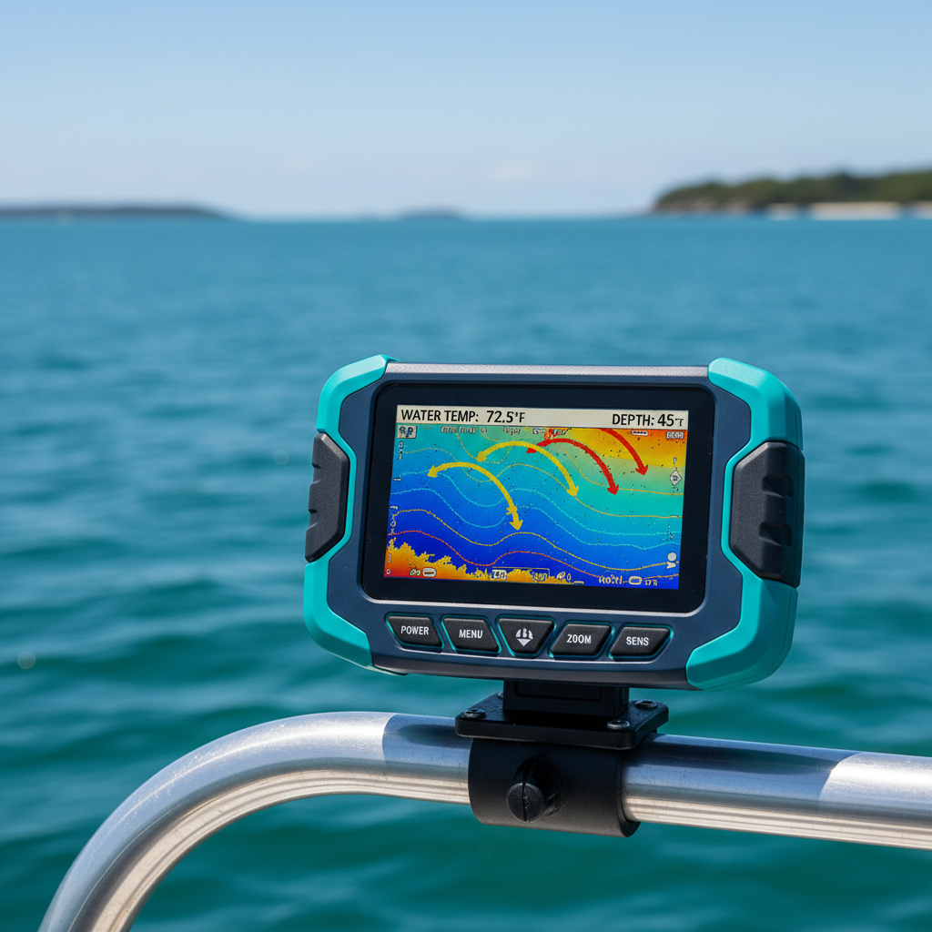 Portable fish finder with sunlight-readable color display