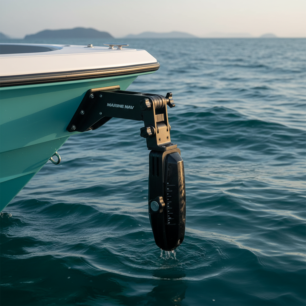 Universal transducer transom and trolling mount on a boat