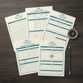 Printable fishing depth and catch log sheet templates